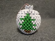 Bombka z Choinką Origami Modułowe 3D