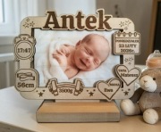 Ramka na zdjęcie 15x20 personalizowana metryczka dziecka. Pokój. Pamiątka 
