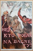 Hej kto Polak na bagnety! 1920r. plakat przedwojenny Mackiewicz Kamil