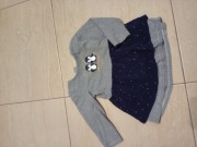 Sukienka bawełniana pingwiny gwiazdki