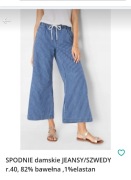 SPODNIE damskie JEANSY/SZWEDY r.40, 82% bawełna ,1%elastan