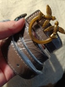 Nowy brązowy pasek Pinko 