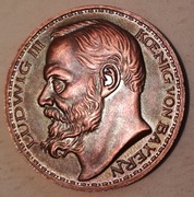 Niemcy Bawaria PRÓBA 3 marki 1913 Ludwig III Koenig von Bayern