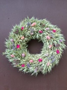 Wianek na drzwi z owsa