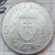 Słowacja 50 koron 1944 16,5g Ag 700