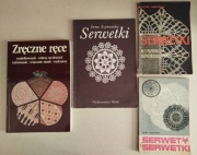 Książki o serwetkach i koronkach - Szymańska, Gawrońska, Tuszyńska 4 szt.