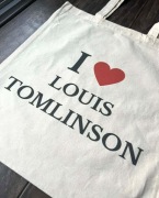 Torba bawełniana torebka tote bag cotton bawełna beżowa Louis tomlinson 