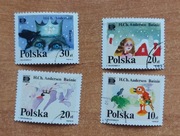 4 polskie znaczki pocztowe baśni Hansa Christiana Andersena