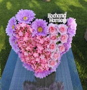 Kompozycja na cmentarz stroik nagrobny serce 15