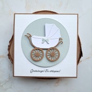 Personalizowana kartka na baby shower, narodziny, handmade