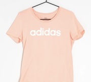 T-shirt damski koszulka bluzka sportowa S adidas morelowy łososiowy