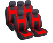 zestaw czerwonych pokrowców na siedzenia samochodowe, zestaw na 5 foteli