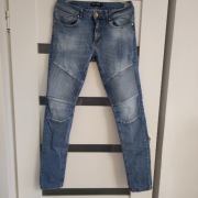 Cars super męskie spodnie jeansowe wyjątkowy wzór 32/34 skinny 