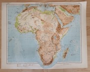 Stara mapa Afryki z Atlasu z 1906 roku 