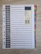 Przekładki do segregatora alfabetyczne