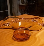 Kolekcjonerskue szkło ozdobne z lat 70-tych- Huta Szkła ,,Laura"