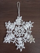 Szydełkowa gwiazda na choinkę