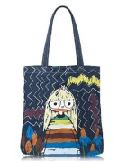 MARC BY MARC JACOBS TORBA JEANS PRINT ZOŁZA BAGS A4 DENIM UNIKAT 