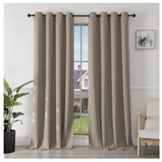 Joydeco Zaciemniające Zasłony 2 Sztuki Mocha Brązowe Cappucino 140x260cm