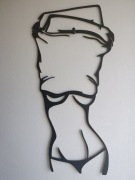 Dekoracja ścienna line art kobieta