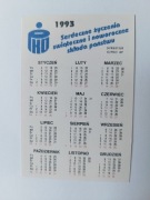 Kalendarzyk Bank PKO BP kalendarz 1993 PRL