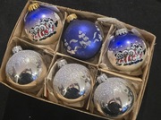 Bombki choinkowe srebrne,  Disney bańki retro ozdoby na choinkę vintage 