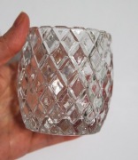 świecznik szklany grube szkło tealight
