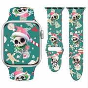Pasek do Apple Watch 38-49 mm iWatch ultra 1-10 SE Christmas skull zielony