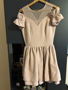 Sukienka mini z falbankami i siateczką rozmiar 34