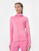 Różowa bluza rozpinana 4F z kapturem XS 34 raglanowy rękaw sportowa