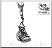 Duża Srebrna Rękawica Bokserska Wisior Srebro Boks