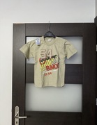 T-shirt chłopięcy szary nowy z nadrukiem rozmiar 128