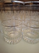 Szklanice z "mrożonymi wzorkami" i grubym denkiem.(na drinki idealne). PRL