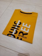 Żółty t-shirt z nadrukiem
