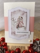 KARTKA ŚWIĄTECZNA handmade w kopercie - personalizowana, ręcznie robiona