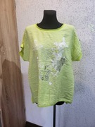 Bluzka limonka z motylami 46  48