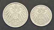 10 i 5 Fenigów z 1913, Cesarstwo Niemiec STAN BARDZO DOBRY