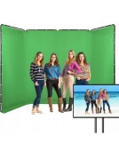 Zielone tło, ekran, green screen rozkładany 240x400