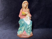 Figurka Maryja z Dzieciątkiem Jezus Ręcznie Malowana Włochy F78