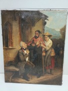 Stary obraz na płótnie 50x61cm