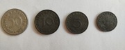 Zestaw fenigów niemieckich z okresu II wojny