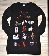 79* george  Świąteczna sukienka  z cekinami S/M