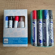 Markery suchościeralne  GIGANT + Markery do białej tablicy 2 komplety