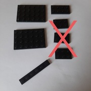 Lego Plates Płytki (4 sztuk) czarne 