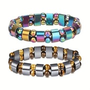 Komplet dwóch bransoletek hematyt oko tygrysa