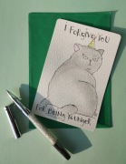 Śmieszna kartka urodzinowa po angielsku handmade "I forgive you"