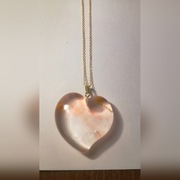 Wisiorek serce z łańcuszkiem