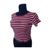 *III T-SHIRT BLUZKA DAMSKA PEPE JEANS LONDON 100% BAWEŁNA S/M PASKI KRÓTKA