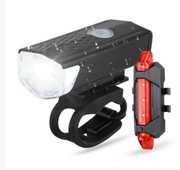 MOCNE ŚWIATŁA ROWEROWE LAMPKA PRZÓD I TYŁ LED USB ZESTAW