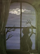 Obraz "Kocie mroki" Rękodzielnik uŚmiech art